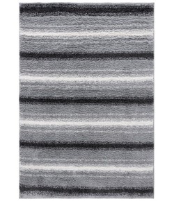 Safavieh Border & Stripe Shag BSP252 Grey / Black 9' X 12' Rectangle Area Rug