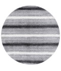 Safavieh Border & Stripe Shag BSP252 Grey / Black 6'-7" X 6'-7" Round Area Rug