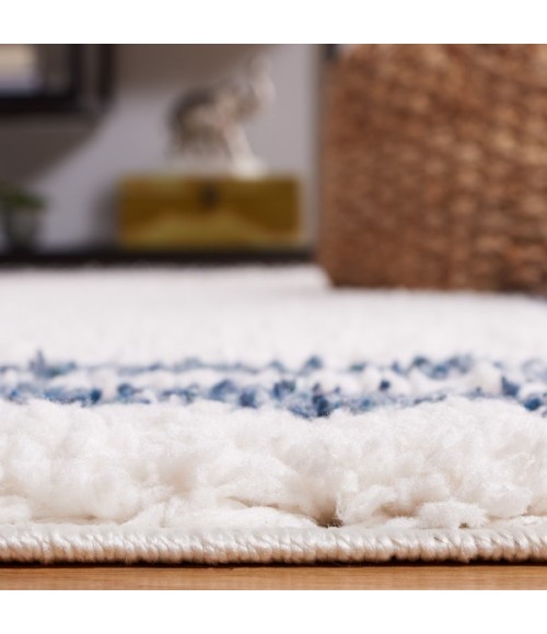 Safavieh Calico Shag Ivory / Blue CLC100 8 ft. X 10 ft. Rectangle Rug