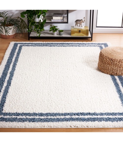 Safavieh Calico Shag Ivory / Blue CLC100 8 ft. X 10 ft. Rectangle Rug