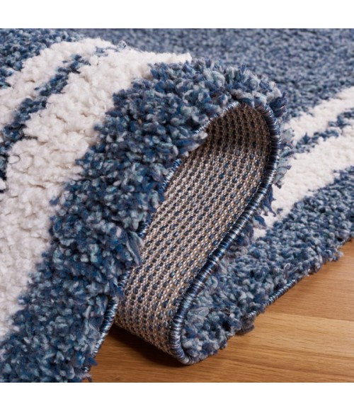 Safavieh Calico Shag Blue / Ivory CLC100 8 ft. X 10 ft. Rectangle Rug