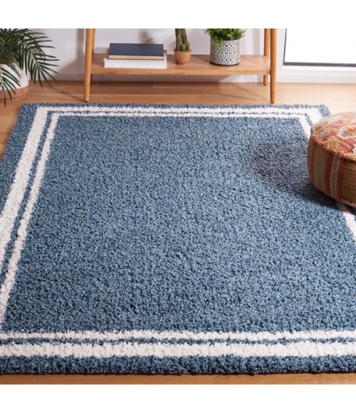 Safavieh Calico Shag Blue / Ivory CLC100 8 ft. X 10 ft. Rectangle Rug