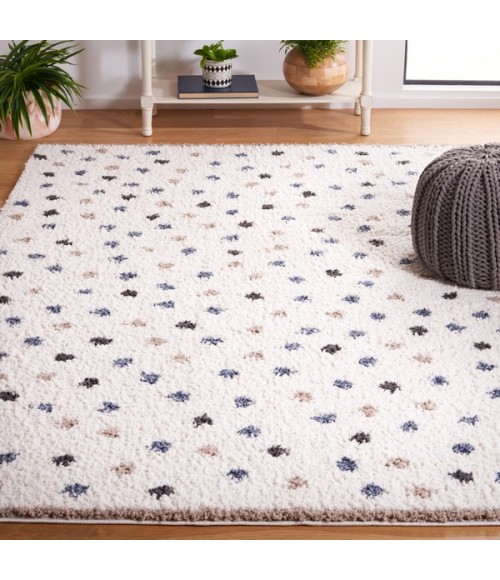 Safavieh Calico Shag Ivory / Taupe CLC102 4 ft. X 6 ft. Rectangle Rug