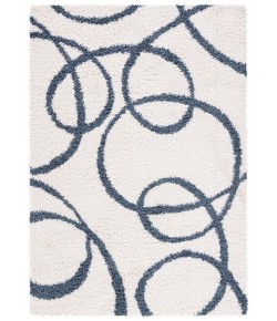 Safavieh Calico Shag Ivory / Blue CLC118 9 ft. X 12 ft. Rectangle Rug