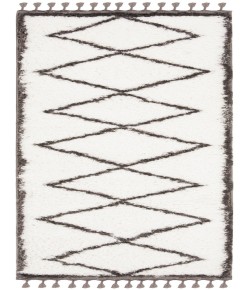Safavieh Carmella Shag  Cream / Grey CRM222 2 ft. 2 in. X 8 ft. Runner Rug