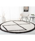 Safavieh Carmella Shag Cream / Grey Rug CRM222 6 ft. 7 in. X 6 ft. 7 in. Round - Rugs Town Safavieh Carmella Shag Cream / Grey CRM222 6 ft. 7 in. X 6 ft. 7 in. Round Rug