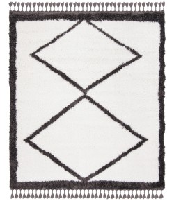 Safavieh Carmella Shag  Cream / Grey CRM222 6 ft. 7 in. X 6 ft. 7 in. Square Rug