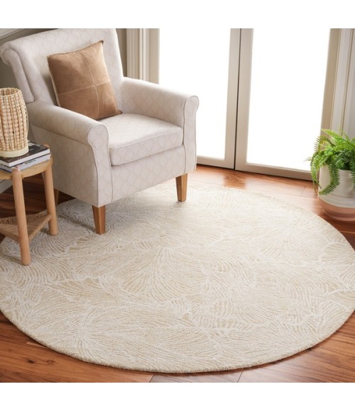 Safavieh Ebony Gold / Ivory EBN101 6 ft. X 6 ft. Round Rug