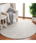 Safavieh Ebony Grey / Ivory EBN101 6 ft. X 6 ft. Round Rug