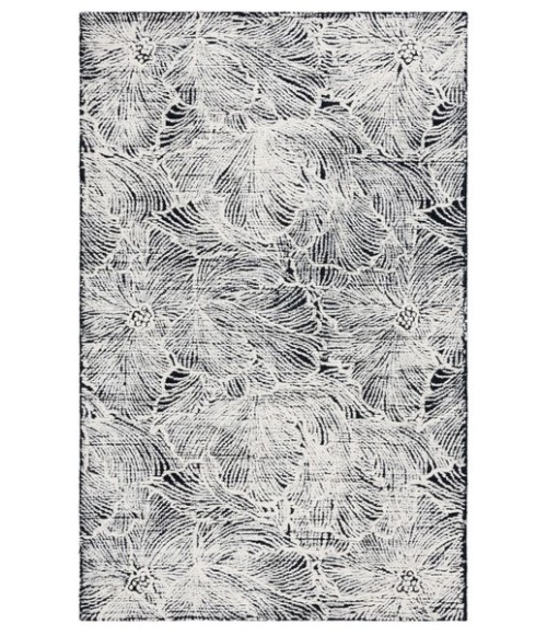 Safavieh Ebony Black / Ivory EBN101 5 ft. X 8 ft. Rectangle Rug