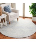 Safavieh Ebony Blue / Ivory EBN105 6 ft. X 6 ft. Round Rug