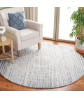 Safavieh Ebony Grey / Ivory EBN106 6 ft. X 6 ft. Round Rug