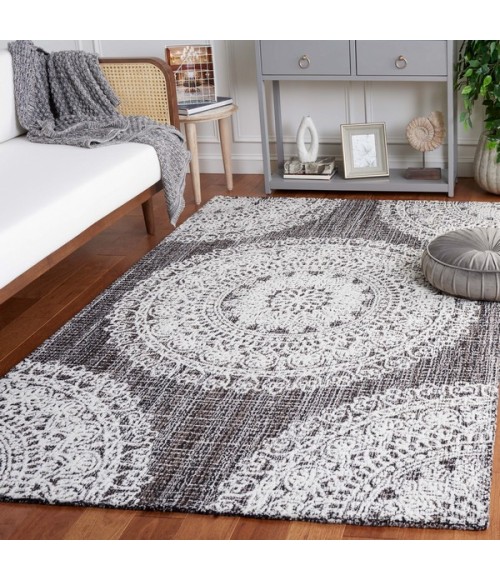 Safavieh Ebony Brown / Ivory EBN106 4 ft. X 6 ft. Rectangle Rug