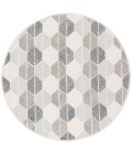 Safavieh Ebony Grey / Ivory EBN108 6 ft. X 6 ft. Round Rug