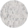 Safavieh Ebony Grey / Ivory EBN110 6 ft. X 6 ft. Round Rug