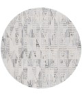 Safavieh Ebony Grey / Ivory EBN110 6 ft. X 6 ft. Round Rug