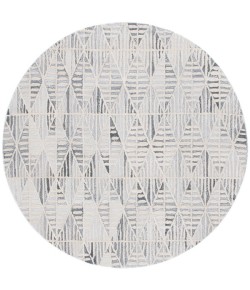 Safavieh Ebony Grey / Ivory EBN110 6 ft. X 6 ft. Round Rug