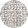 Safavieh Ebony Black / Ivory EBN110 6 ft. X 6 ft. Round Rug