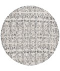 Safavieh Ebony Black / Ivory EBN110 6 ft. X 6 ft. Round Rug