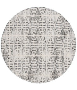 Safavieh Ebony Black / Ivory EBN110 6 ft. X 6 ft. Round Rug