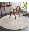 Safavieh Ebony Grey / Ivory EBN111 6 ft. X 6 ft. Round Rug