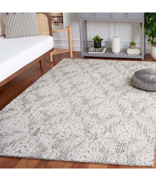 Safavieh Ebony Grey / Ivory EBN112 6 ft. X 9 ft. Rectangle Rug