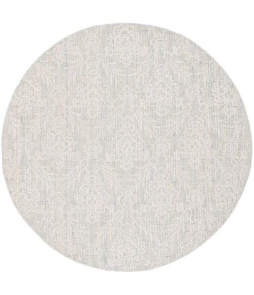 Safavieh Ebony Light Blue / Ivory EBN112 6 ft. X 6 ft. Round Rug