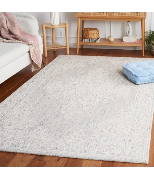 Safavieh Ebony Light Grey / Ivory EBN113 5 ft. X 8 ft. Rectangle Rug
