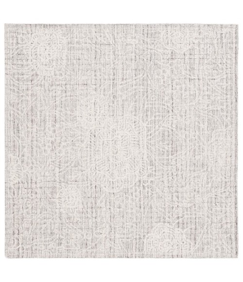 Safavieh Ebony Grey / Ivory EBN114 6 ft. X 6 ft. Square Rug