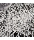 Safavieh Ebony Black / Ivory EBN114 6 ft. X 6 ft. Square Rug