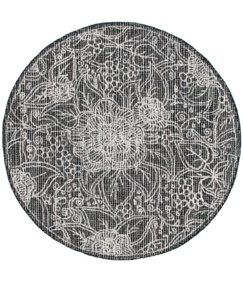 Safavieh Ebony Black / Ivory Rug EBN114 6 ft. X 6 ft. Round - Rugs Town Safavieh Ebony Black / Ivory EBN114 6 ft. X 6 ft. Round Rug