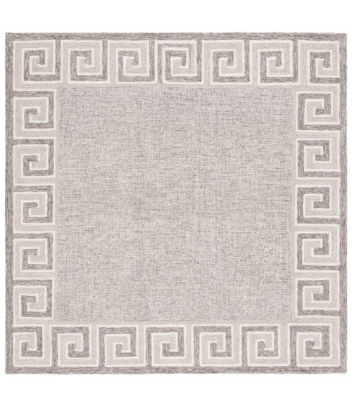 Safavieh Ebony Dark Grey / Ivory EBN354 6 ft. X 6 ft. Square Rug