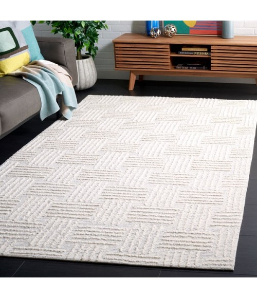 Safavieh Ebony Light Grey / Ivory EBN355 4 ft. X 6 ft. Rectangle Rug