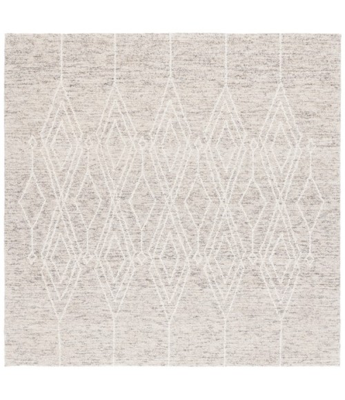 Safavieh Ebony Grey / Ivory EBN357 6 ft. X 6 ft. Square Rug