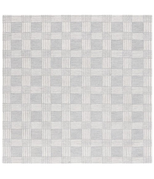 Safavieh Ebony Light Grey / Ivory Rug EBN358 6 ft. X 6 ft. Square - Rugs Town Safavieh Ebony Light Grey / Ivory EBN358 6 ft. X 6 ft. Square Rug
