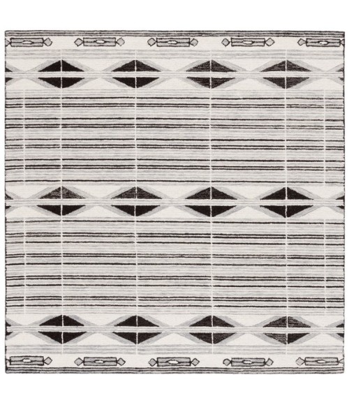 Safavieh Ebony Ivory / Grey Rug EBN803 6 ft. X 6 ft. Square - Rugs Town Safavieh Ebony Ivory / Grey EBN803 6 ft. X 6 ft. Square Rug