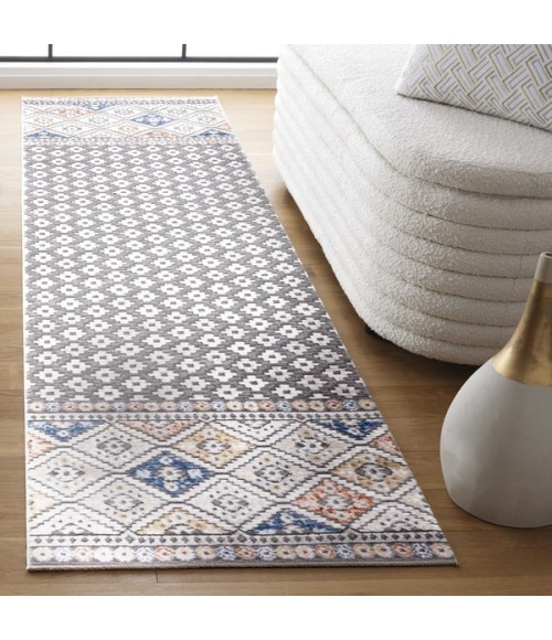 Safavieh Eternal Grey / Blue Rust Rug ETL202 2 ft. 2 in. X 8 ft. Runner - Rugs Town Safavieh Eternal Grey / Blue Rust ETL202 2 ft. 2 in. X 8 ft. Runner Rug