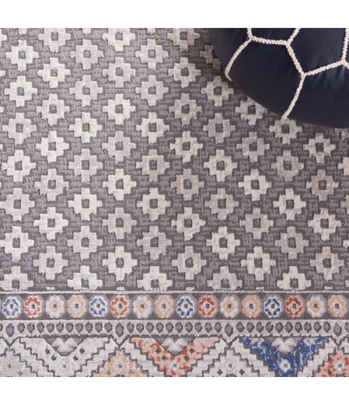 Safavieh Eternal Grey / Blue Rust Rug ETL202 8 ft. X 10 ft. Rectangle - Rugs Town Safavieh Eternal Grey / Blue Rust ETL202 8 ft. X 10 ft. Rectangle Rug