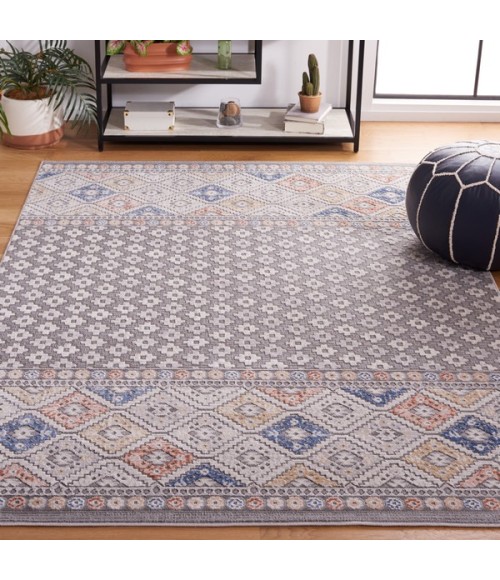 Safavieh Eternal Grey / Blue Rust Rug ETL202 8 ft. X 10 ft. Rectangle - Rugs Town Safavieh Eternal Grey / Blue Rust ETL202 8 ft. X 10 ft. Rectangle Rug