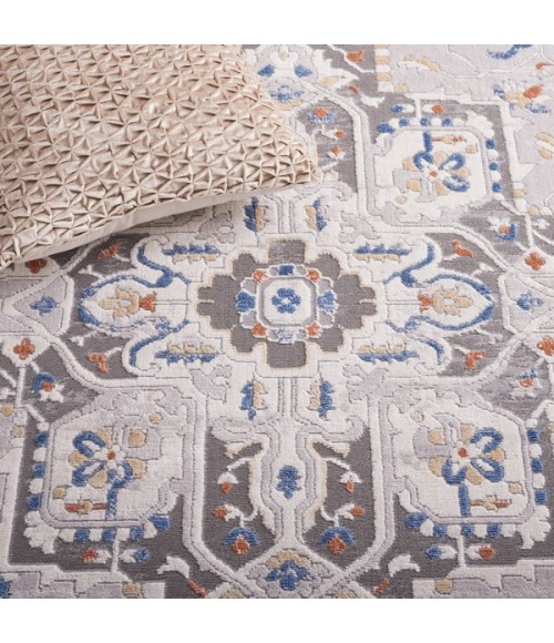 Safavieh Eternal Grey / Blue Rust ETL216 6 ft. 7 in. X 6 ft. 7 in. Square Rug