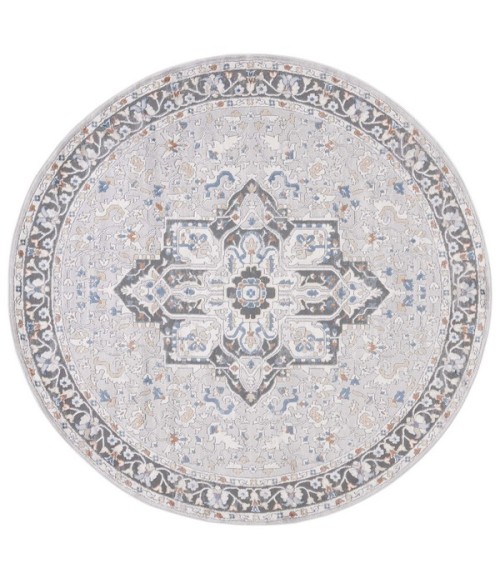Safavieh Eternal Grey / Blue Rust ETL216 6 ft. 7 in. X 6 ft. 7 in. Round Rug