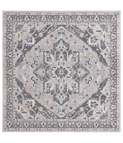 Safavieh Eternal Grey / Blue Rust ETL216 6 ft. 7 in. X 6 ft. 7 in. Square Rug