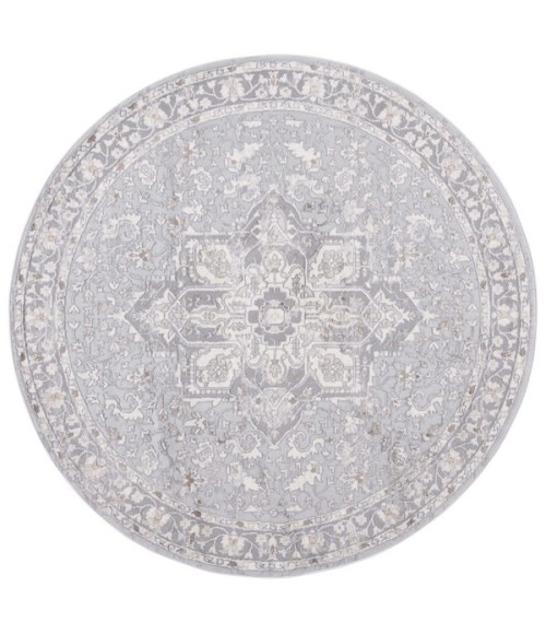Safavieh Eternal Grey / Beige ETL216 6 ft. 7 in. X 6 ft. 7 in. Round Rug