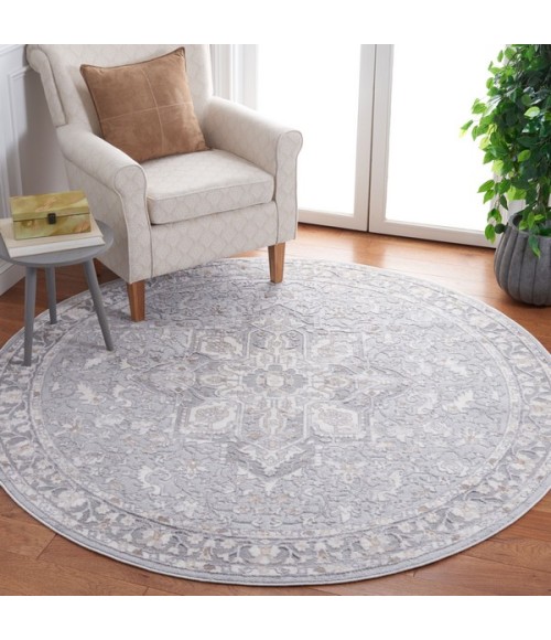Safavieh Eternal Grey / Beige ETL216 6 ft. 7 in. X 6 ft. 7 in. Round Rug