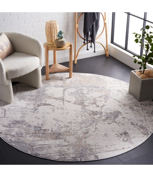 Safavieh Eternal Ivory / Grey ETL218 6 ft. 7 in. X 6 ft. 7 in. Round Rug