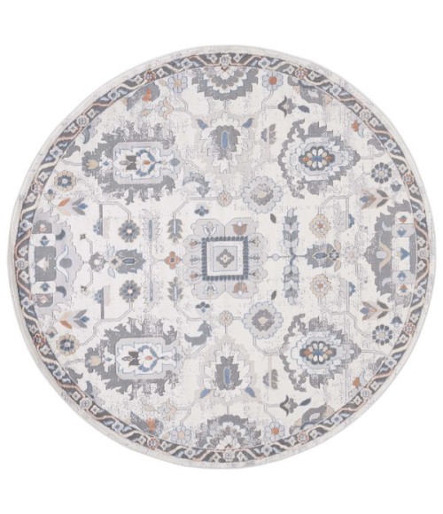 Safavieh Eternal Ivory / Grey Rug ETL226 6 ft. 7 in. X 6 ft. 7 in. Round - Rugs Town Safavieh Eternal Ivory / Grey ETL226 6 ft. 7 in. X 6 ft. 7 in. Round Rug