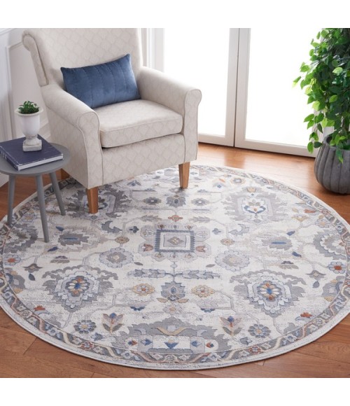 Safavieh Eternal Ivory / Grey Rug ETL226 6 ft. 7 in. X 6 ft. 7 in. Round - Rugs Town Safavieh Eternal Ivory / Grey ETL226 6 ft. 7 in. X 6 ft. 7 in. Round Rug