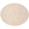 Safavieh Fontana Shag  Creme FNT800 5 ft. 3 in. X 5 ft. 3 in. Round Rug