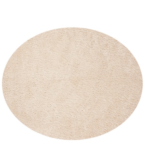 Safavieh Fontana Shag  Creme FNT800 4 ft. X 4 ft. Round Rug