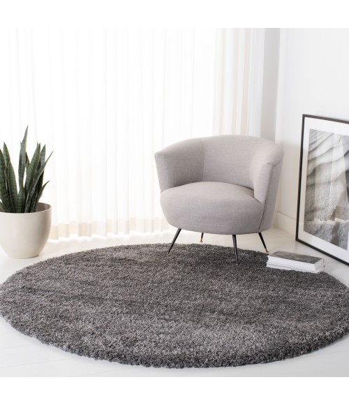 Safavieh Fontana Shag  Silver FNT800 6 ft. 7 in. X 6 ft. 7 in. Round Rug